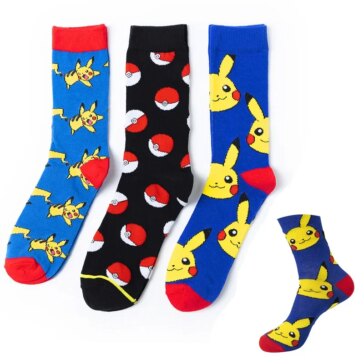 0.95€ 82% OFF|Pokemon Pikachu Anime Socks Men Women Cartoon Hip