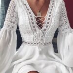 17.95β¬ |Women's A Line Dress Short Mini Dress White Black Re