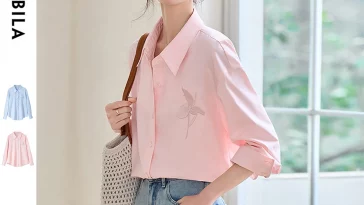 SENTUBILA Casual Shirt For Women 2025 Spring Summer Loose Fit Lo